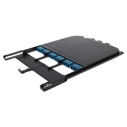 Picture for category Rack Mount High Density Cassette Base-8 3x MPO-12 In, 12x LC Out, Single-mode Duplex OS2
