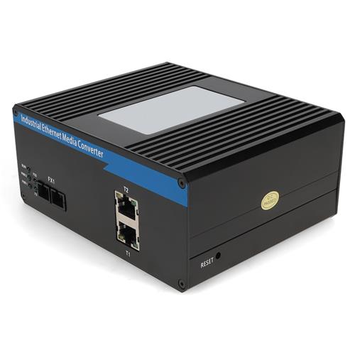 Picture of 2 10/100Base-TX(RJ-45) to 1 100Base-LX(SC) SMF 1310nm 20km Industrial Media Converter Switch