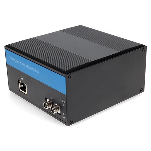 Picture of 1 10/100/1000Base-TX(RJ-45) to 1 1000Base-LX(FC) SMF 1310nm 20km Industrial Media Converter