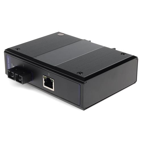 Picture of 10/100/1000Base-TX(RJ-45) to 1000Base-SX(SC) MMF 850nm 550m Industrial Mini Media Converter With POE+