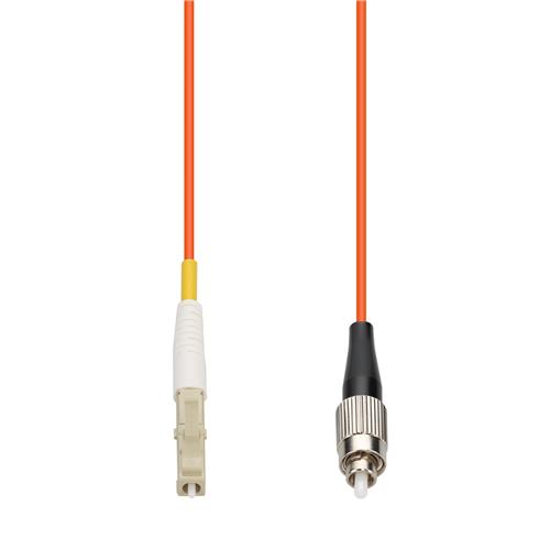 Picture of 0.5m LC to FC Orange OM1 Simplex OFNP (Plenum-Rated) MMF Fiber Patch Cable