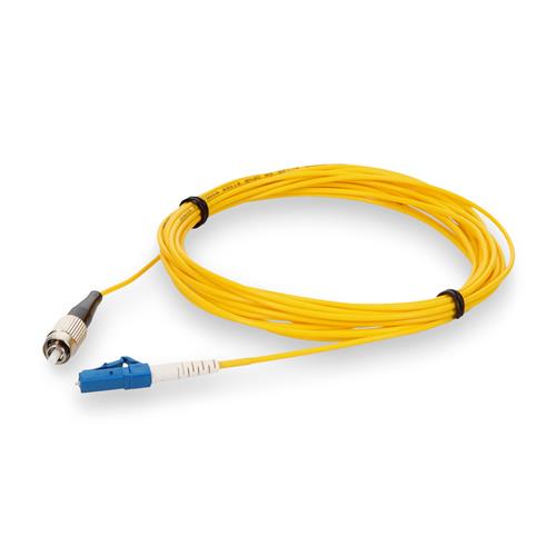 Picture of 5m LC to FC Yellow OS2 Simplex OFNR (Riser-Rated) SMF Fiber Patch Cable
