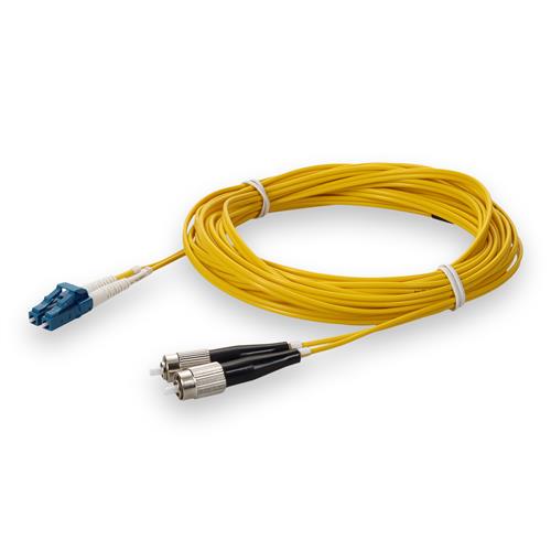 Picture of 8m LC to FC Yellow OS2 Duplex OFNR (Riser-Rated) SMF Fiber Patch Cable