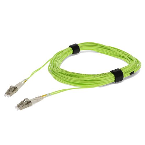 Picture of 0.5m LC to LC Lime Green OM5 Duplex OFNR (Riser-Rated) Fiber Patch Cable