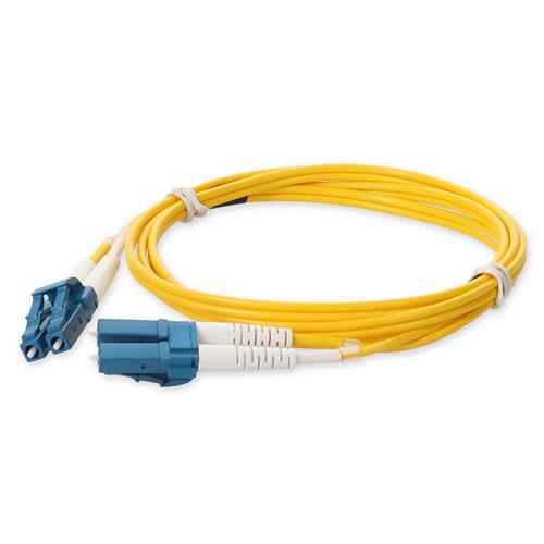 Picture of 0.5m LC to LC Yellow OS2 Duplex OFNP (Plenum-Rated) SMF Fiber Patch Cable