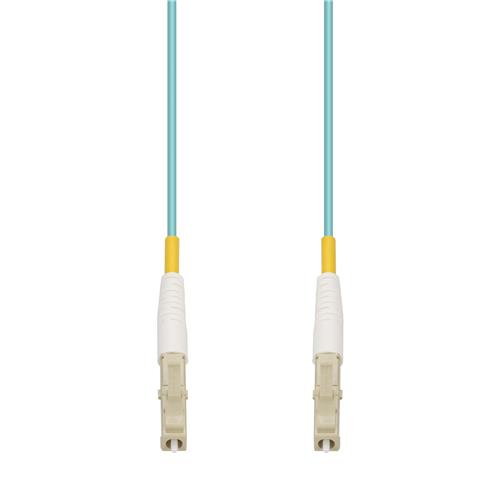 Picture of 0.5m LC to LC Aqua OM4 Simplex OFNP (Plenum-Rated) Fiber Patch Cable