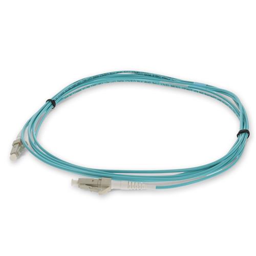 Picture of 0.5m LC to LC Aqua OM4 Simplex OFNR (Riser-Rated) Fiber Patch Cable