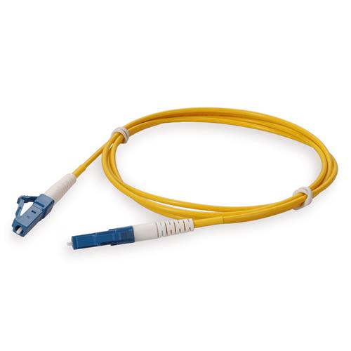 Picture of 0.5m LC to LC Yellow OS2 Simplex OFNP (Plenum-Rated) SMF Fiber Patch Cable