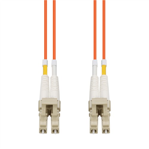 Picture of 100m LC to LC Orange OM4 Duplex OFNR (Riser-Rated) Fiber Patch Cable