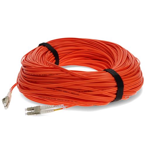 Picture of 100m LC to LC Orange OM1 Duplex OFNR (Riser-Rated) MMF Fiber Patch Cable