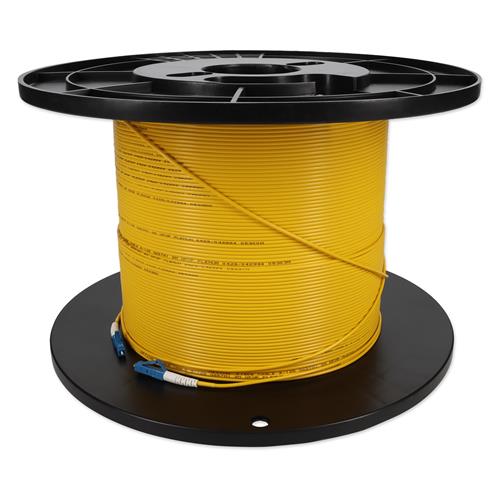 Picture of 100m LC to LC Yellow OS2 Simplex OFNP (Plenum-Rated) SMF Fiber Patch Cable