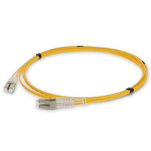 Picture of 10m LC to LC Yellow OM2 Duplex OFNR (Riser-Rated) Fiber Patch Cable