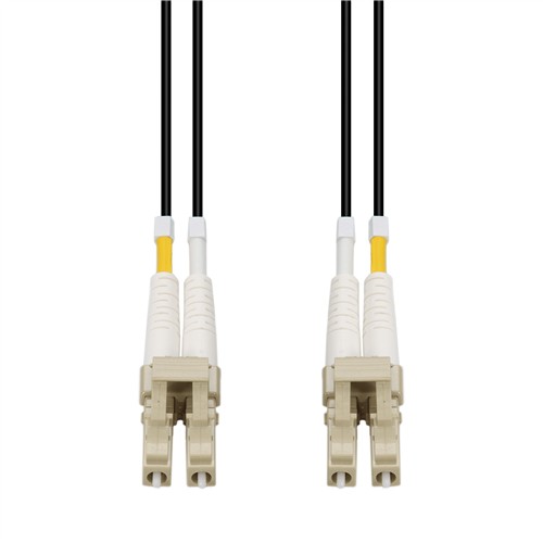 Picture of 10m LC to LC Black OM4 Duplex OFNR (Riser-Rated) Fiber Patch Cable