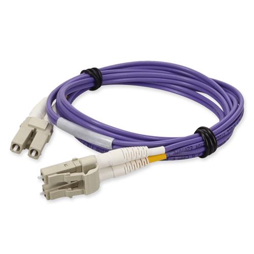 Picture of 10m LC to LC Purple OM1 Duplex OFNR (Riser-Rated) MMF Fiber Patch Cable