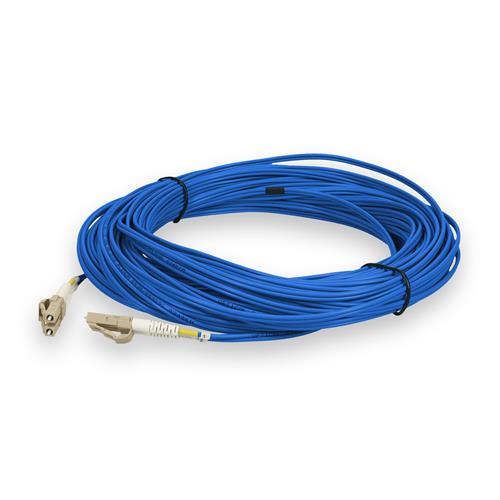 Picture of 12m LC to LC Blue OM4 Duplex OFNP (Plenum-Rated) TAA Fiber Patch Cable