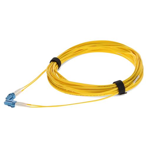 Picture of 12m LC to LC Yellow OS2 Duplex OFNR (Riser-Rated) SMF Fiber Patch Cable