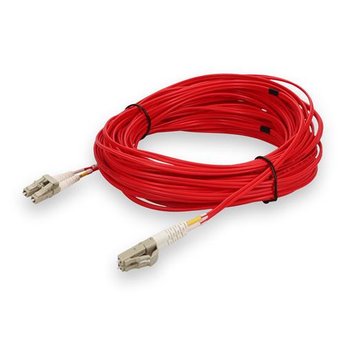 Picture of 13m LC to LC Red OM4 Duplex OFNR (Riser-Rated) Fiber Patch Cable