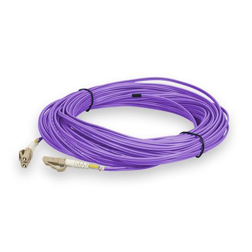 Picture of 13m LC to LC Purple OM4 Duplex OFNP (Plenum-Rated) Fiber Patch Cable