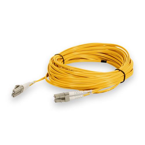 Picture of 15m LC to LC Yellow OM3 Duplex OFNR (Riser-Rated) Fiber Patch Cable