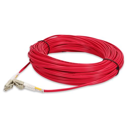 Picture of 15m LC to LC Red OM3 Duplex OFNP (Plenum-Rated) Fiber Patch Cable