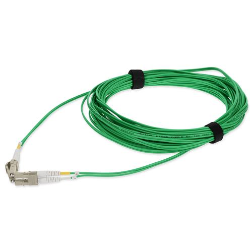 Picture of 1m LC to LC Green OM4 Duplex OFNP (Plenum-Rated) TAA Fiber Patch Cable