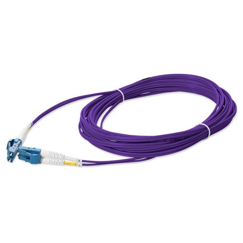 Picture of 1m LC to LC Purple OS2 Duplex OFNR (Riser-Rated) SMF Fiber Patch Cable