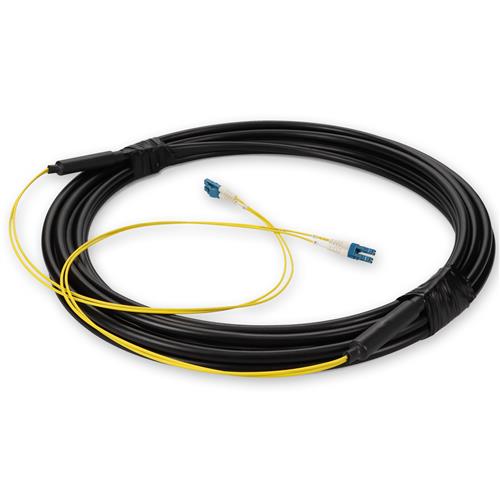 Picture of 1m LC to LC Black OS2 Simplex OFNR (Riser-Rated) SMF Fiber Outdoor Patch Cable