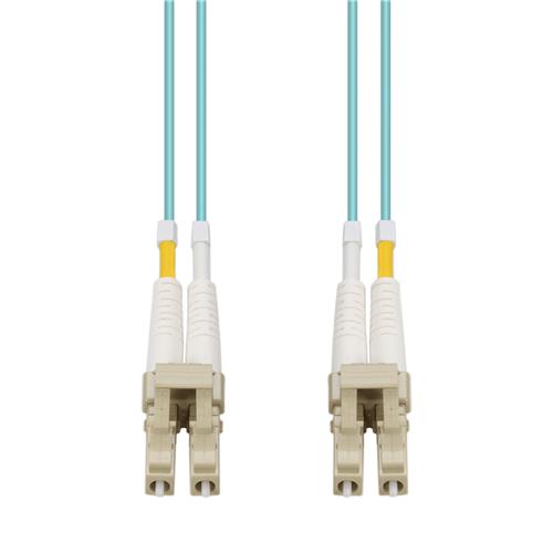 Picture of 1.5m LC to LC Aqua OM4 Duplex OFNR (Riser-Rated) Fiber Patch Cable
