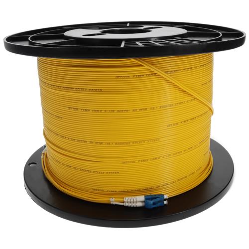 Picture of 200m LC to LC Yellow OS2 Duplex OFNR (Riser-Rated) SMF Fiber Patch Cable