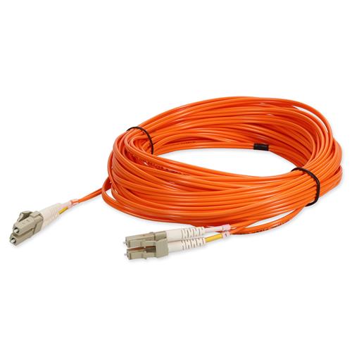 Picture of 20m LC to LC Orange OM4 Duplex OFNR (Riser-Rated) TAA Fiber Patch Cable