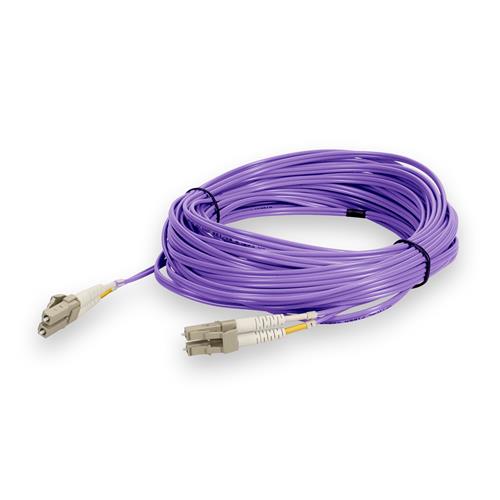 Picture of 20m LC to LC Purple OM4 Duplex OFNR (Riser-Rated) Fiber Patch Cable