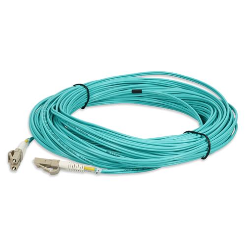 Picture of 25m LC to LC Aqua OM4 Duplex OFNP (Plenum-Rated) Fiber Patch Cable