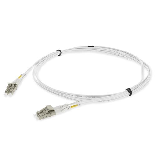 Picture of 2m LC to LC White OM4 Duplex OFNR (Riser-Rated) Fiber Patch Cable