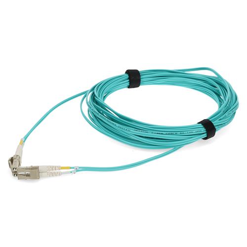 Picture of 3m LC to LC Aqua OM4 Duplex OFNP (Plenum-Rated) TAA Fiber Patch Cable