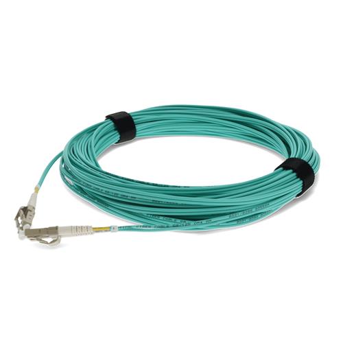Picture of 40m LC to LC Aqua OM3 Duplex OFNR (Riser-Rated) Fiber Patch Cable