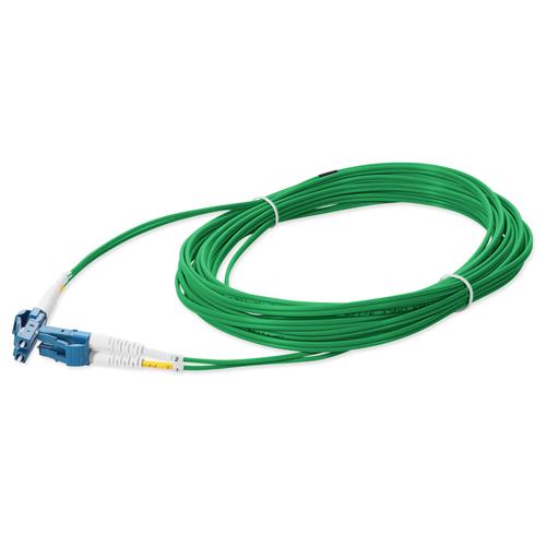 Picture of 4m LC to LC Green OS2 Duplex OFNR (Riser-Rated) SMF Fiber Patch Cable