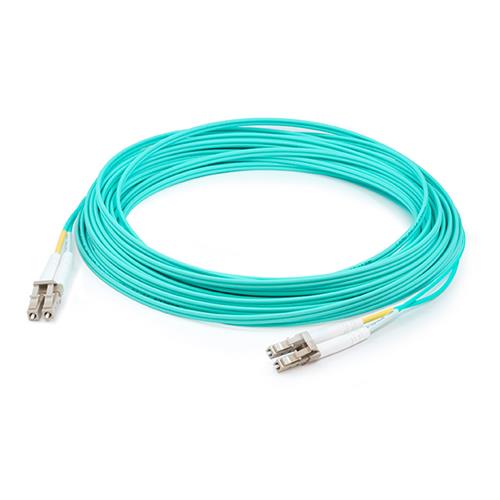 Picture of 50m LC to LC Black OM4 Duplex Armored Fiber Outdoor Patch Cable
