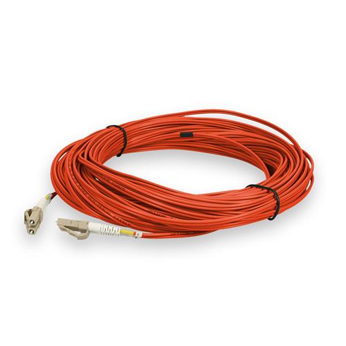 Picture of 50m LC to LC Orange OM4 Duplex OFNP (Plenum-Rated) Fiber Patch Cable