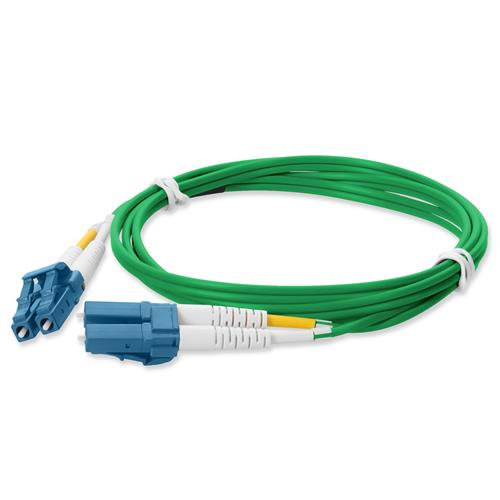 Picture of 5m LC to LC Green OS2 Duplex OFNP (Plenum-Rated) TAA SMF Fiber Patch Cable