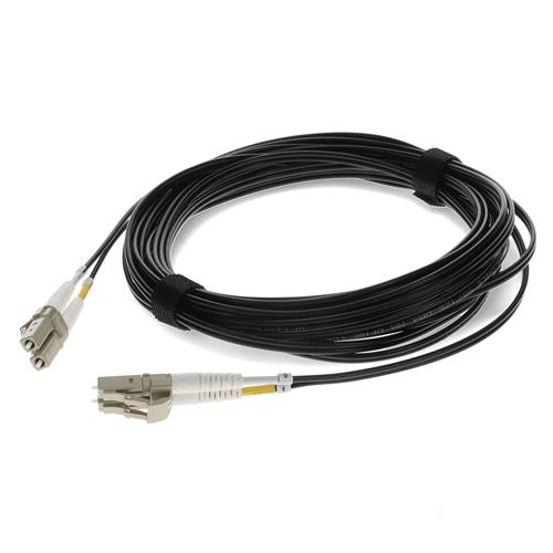 Picture of 6m LC to LC Black OM4 Duplex OFNR (Riser-Rated) Fiber Patch Cable