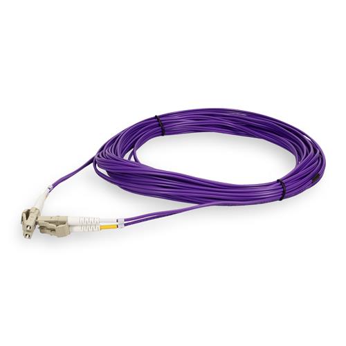 Picture of 9m LC to LC Purple OM4 Duplex OFNR (Riser-Rated) Fiber Patch Cable