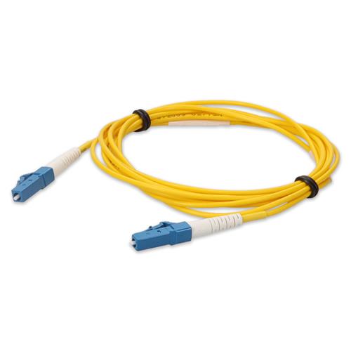 Picture of 0.5m LC to LC Yellow OS2 Simplex Microboot, Snagless OFNR (Riser-Rated) SMF Fiber Patch Cable