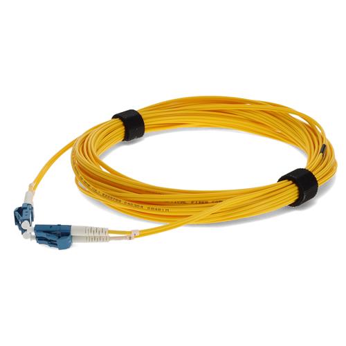 Picture of 2.5m LC to LC Yellow OS2 Duplex Microboot, Snagless OFNR (Riser-Rated) SMF Fiber Patch Cable