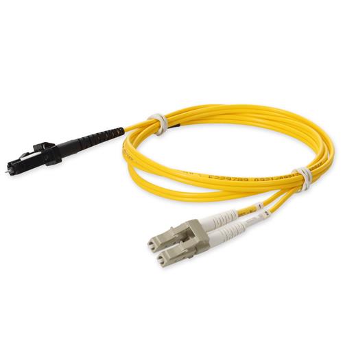 Picture of 1m LC to MT-RJ Yellow OM4 Duplex OFNR (Riser-Rated) Fiber Patch Cable