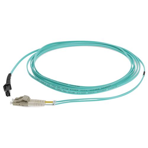 Picture of 2m LC to MT-RJ Aqua OM3 Duplex OFNR (Riser-Rated) Fiber Patch Cable