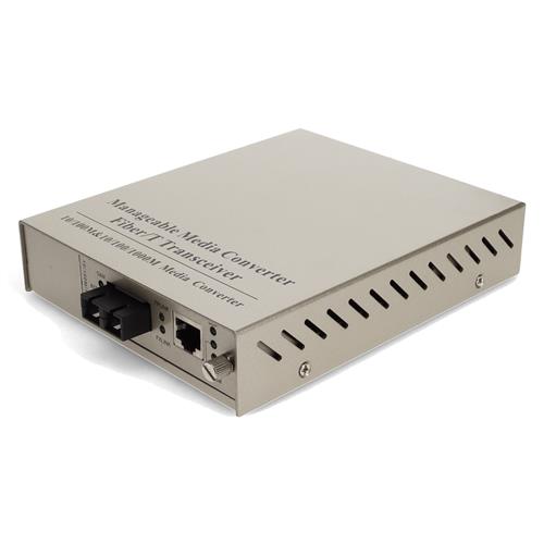 Picture of 10/100/1000Base-TX(RJ-45) to 1000Base-LX(SC) SMF 1310nm 20km Managed Media Converter