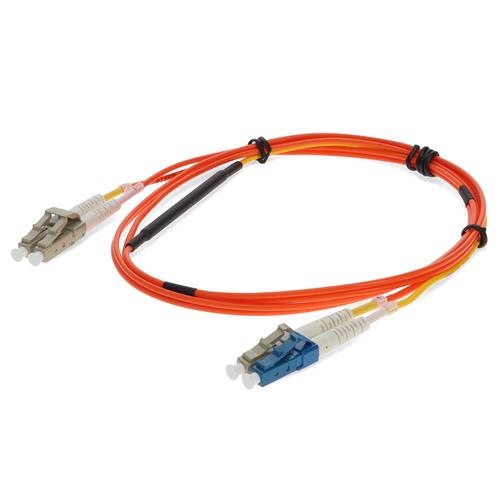 Picture of 3m LC (Male) Orange OM2 to LC (Male) Yellow OS2 Duplex OFNR Mode Conditioning Cable