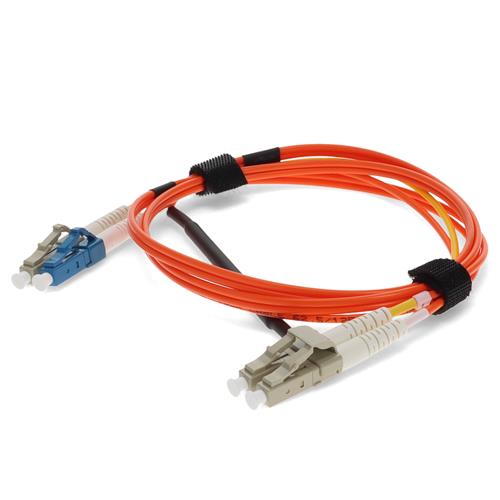 Picture of 5m LC (Male) Orange OM1 to LC (Male) Yellow OS2 Duplex OFNR Mode Conditioning Cable