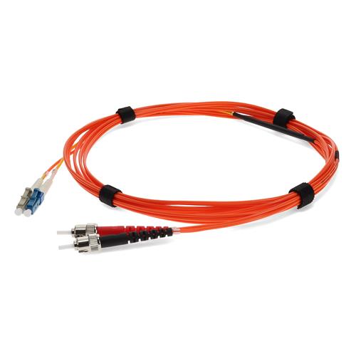 Picture of 2m ST (Male) Orange OM2 to LC (Male) Yellow OS2 Duplex OFNR Mode Conditioning Cable