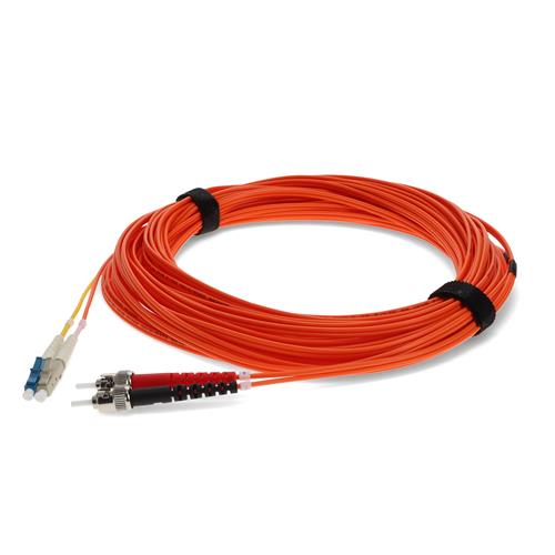Picture of 12m ST (Male) Orange OM1 to LC (Male) Yellow OS2 Duplex OFNR Mode Conditioning Cable